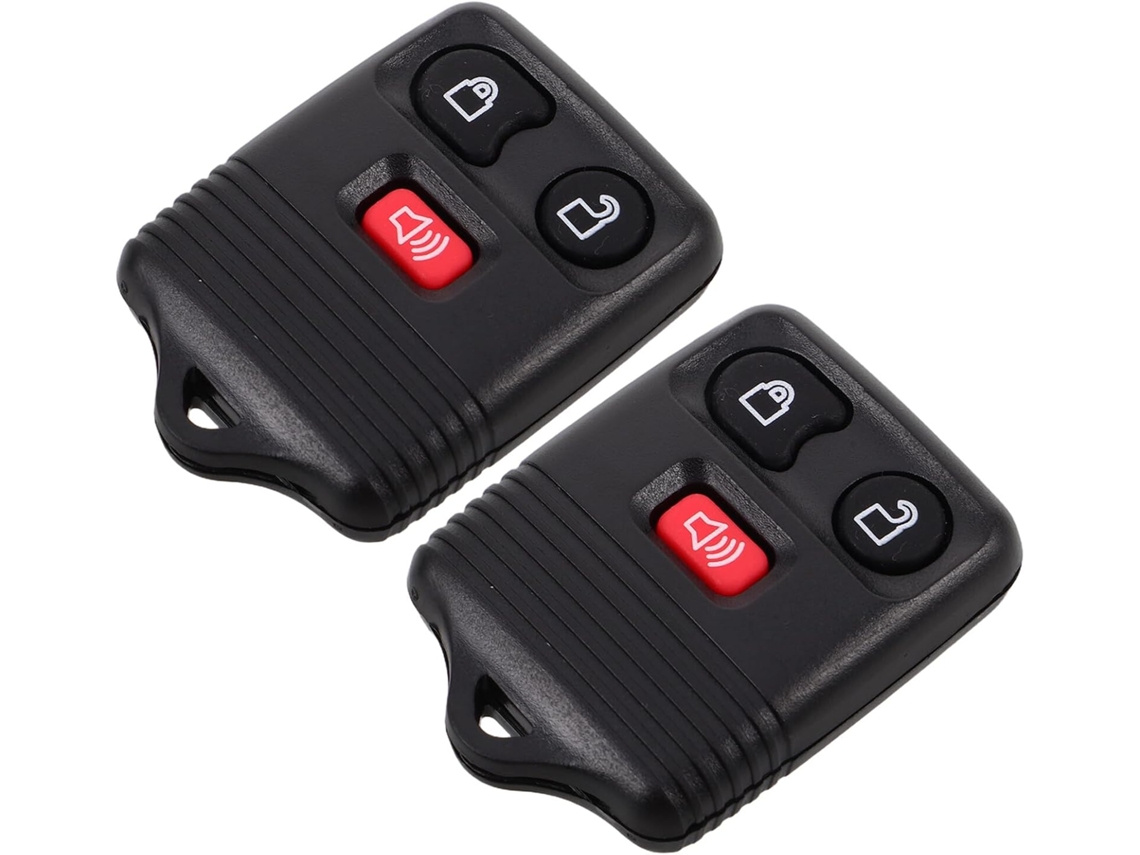 Conjunto de 2 controles remotos de entrada com chave única, 3 botões, 315 MHz, compatíveis com veículos.