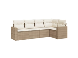 Garden Sofa Set, Garden Sofa Sets Vidaxl Bege Rattan / Vime (n/a)
