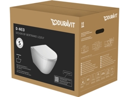 Conjunto de vaso sanitário de parede DURAVIT D-Neo vaso sanitário baixo sem aro Durafix e assento de vaso sanitário com mecanismo de fechamento 45770