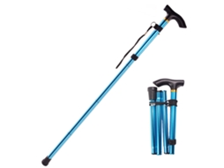 Bastão Plegável Alumínio Antiderrapante Azul 82 92cm