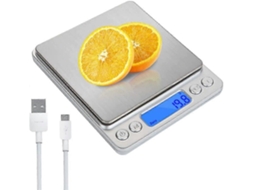 Balança De Cozinha Eletrônica Com Led, Armazenamento Usb, Precisão De 0,01 G. Aquaforge
