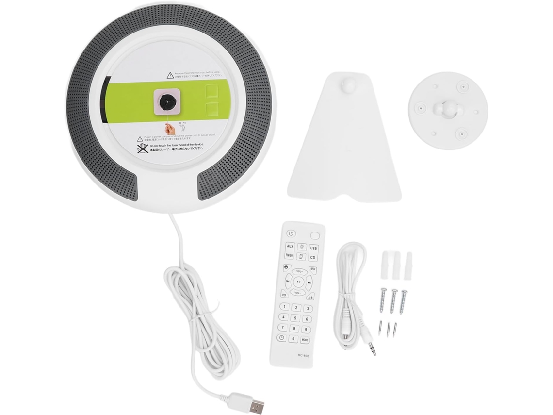 Leitor De Cd Portátil Chrees 5.0 Com Visor Digital E Controle Remoto, Ideal Para Casa E Escritório.
