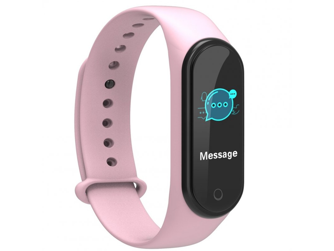 Smartwatch de Temperatura Corporal M4S com Carregamento Magnético Ip67 À Prova D'Água Pedômetro Monitor de Frequência Cardíaca Rosa