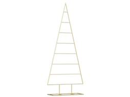 Conjunto 1 Árvore De Natal De Metal Vidaxl Dourado Aço (150 Cm)