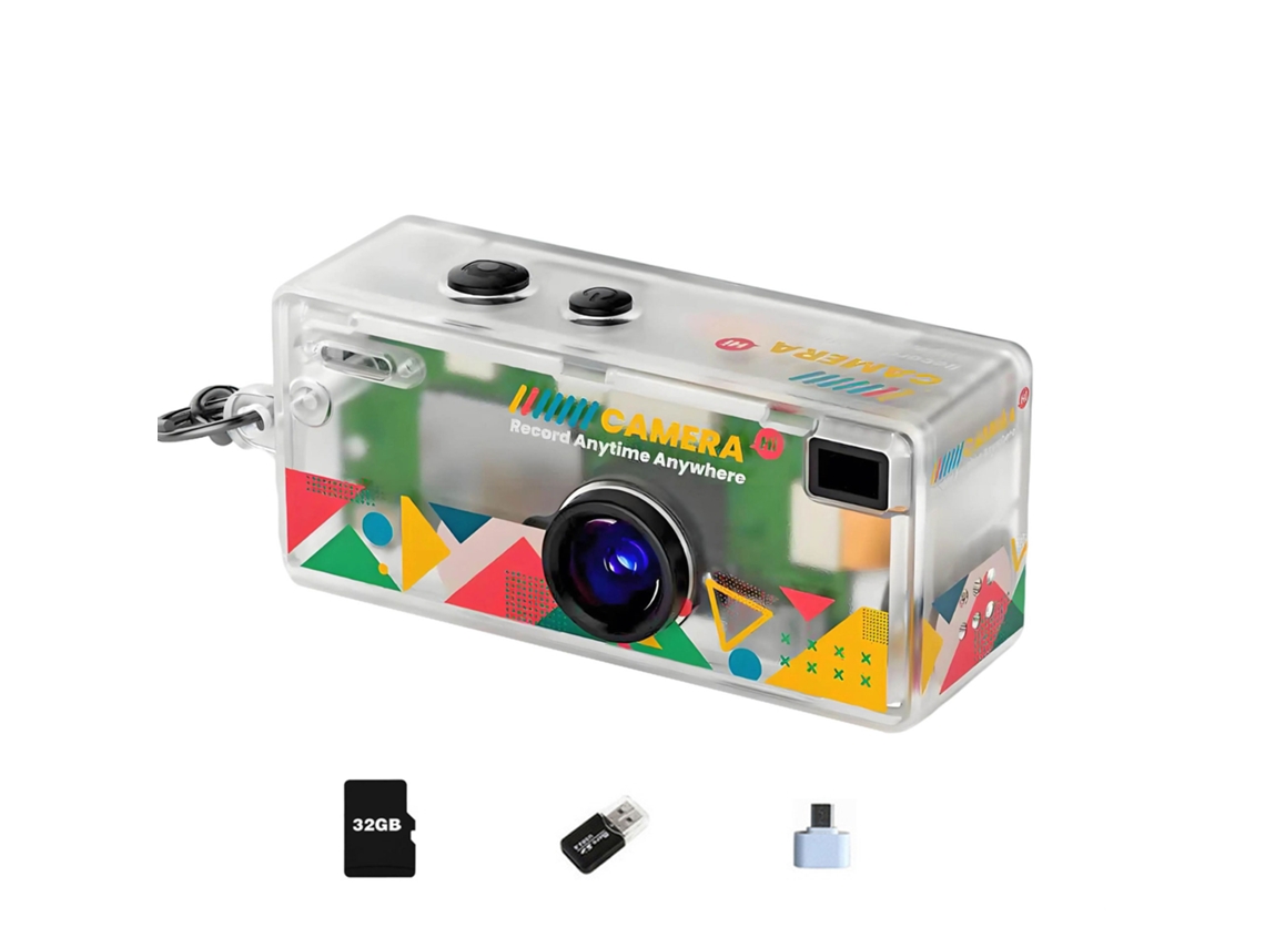 Mini Câmera Infantil Szsmart G6 Hd 720p, Câmera De Polegar Portátil, Lanterna, Lente 130° E Usb-c. Presente Ideal - Transparente