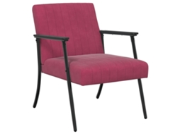 Conjunto 1 Poltrona Moderna Vidaxl Vermelho Veludo (59 X 75 X 78 Cm)