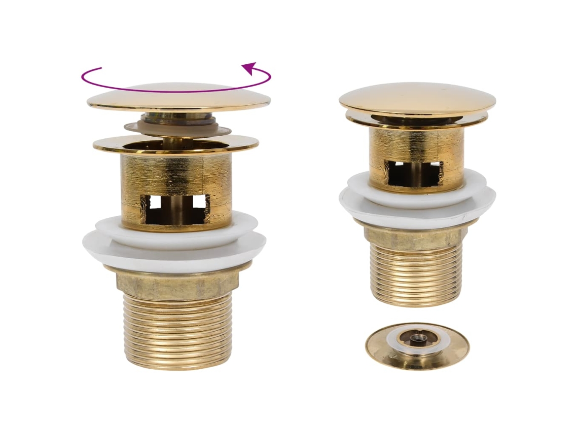 Push Drain, Push Drains Vidaxl Ouro Latão (n/a)
