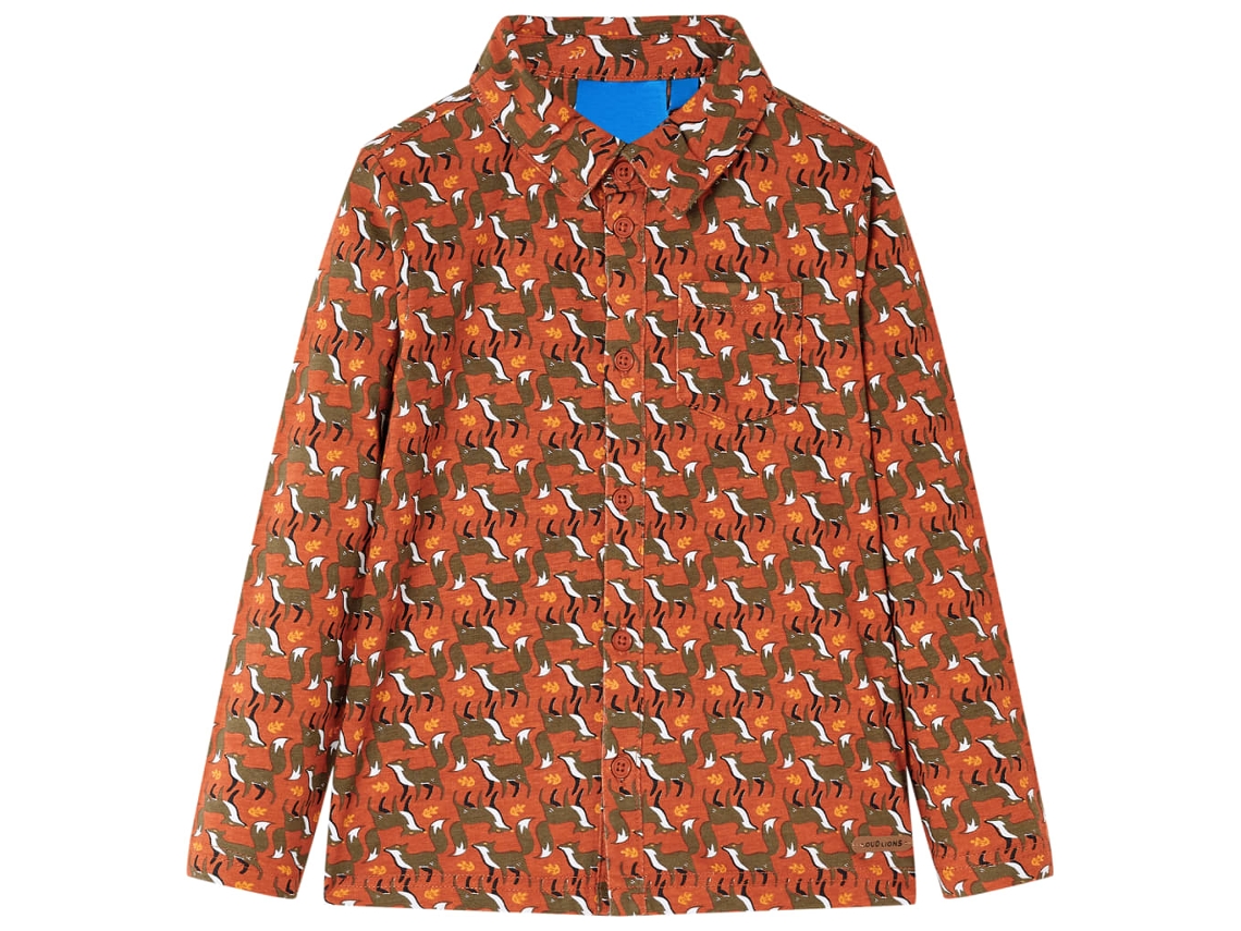 Camisa Para Criança Cor Ferrugem-claro 128