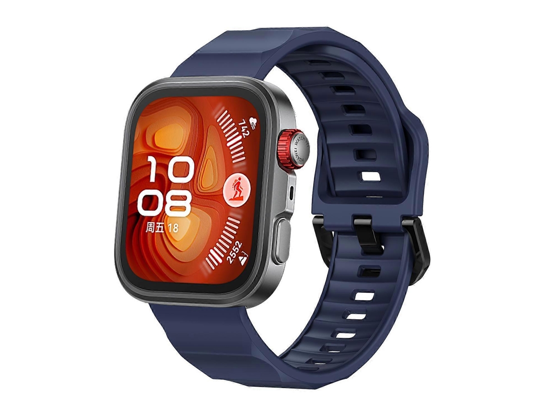 Pulseira De Silicone Com Fivela Preta Ondulada Para Huawei Watch Fit3 / Fit4 / Fit4 Pro