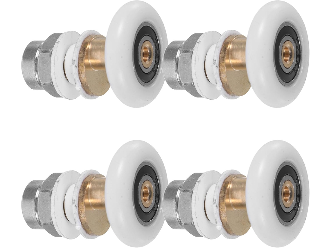 Conjunto De 4 Roletes Para Porta Correr Chuveiro Angooily, Com Suporte