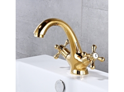 Lurelia Torneira De Lavatório, Dourado, Latão, Para Casa De Banho, Ajustável