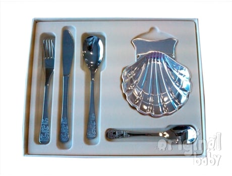 4 Estojo de Talheres e Conchas BABY GIFT