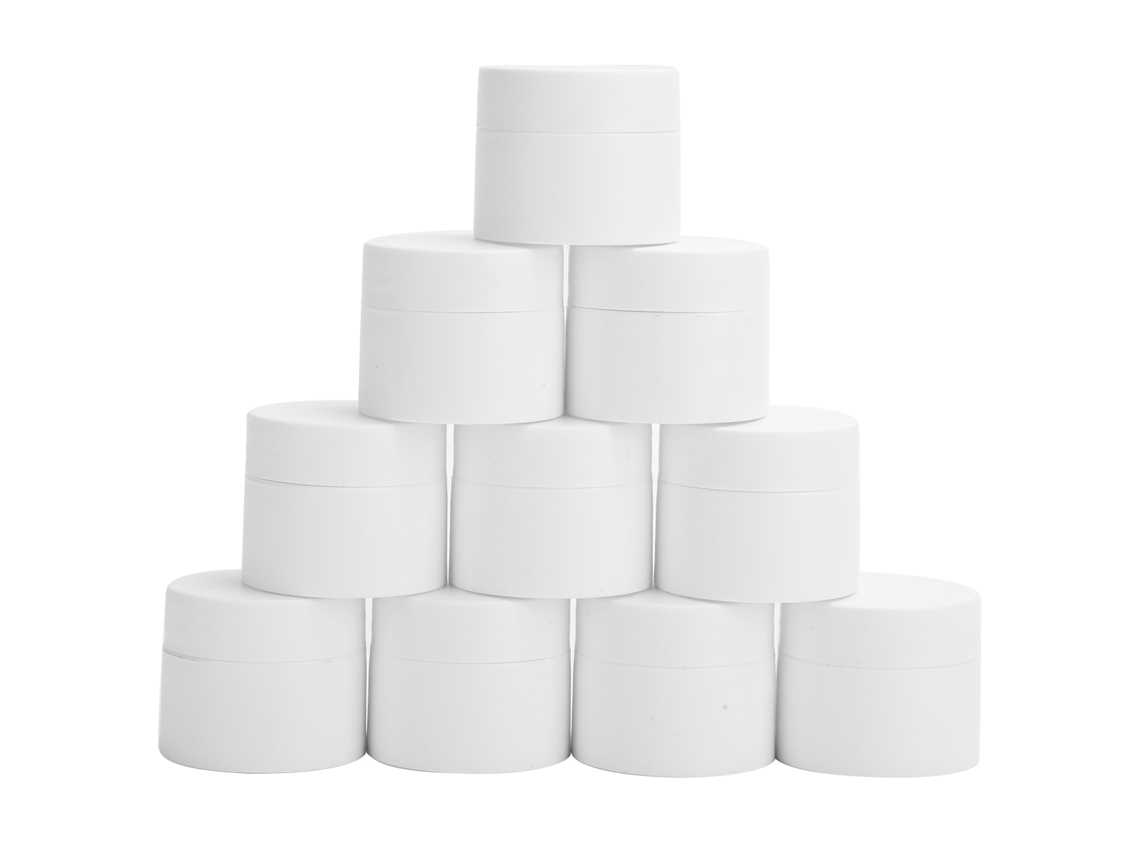 10 Frascos Vazios De Creme Facial Para Diy (10g/unidade) De Material Pp Resistente E Selo Hermético