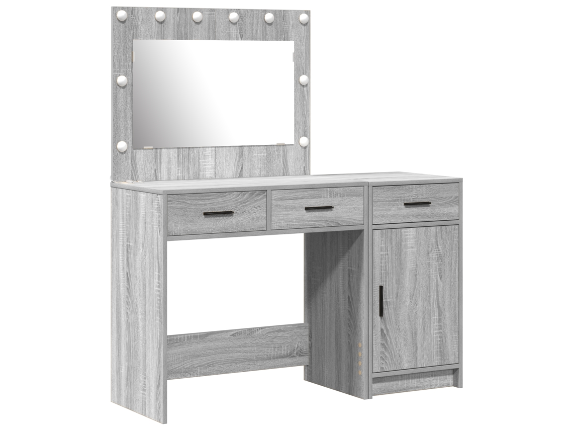 Conjunto 2 Mesa De Vestir Vidaxl Cinzento Derivados De Madeira (40 X 41 X 75 Cm)