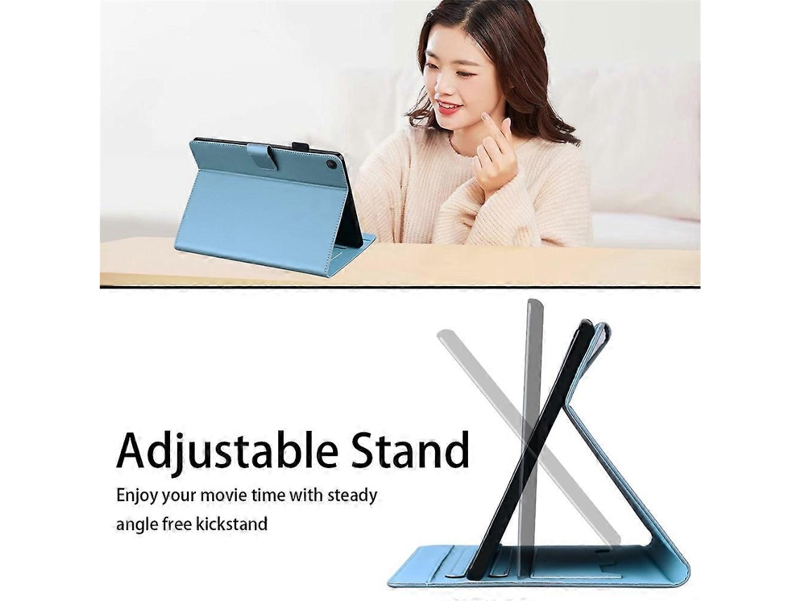 Capa Para Tablet Lenovo Tab M10 (3ª Geração) Com Compartimentos Para Cartões, Feita Em Couro Pu E Com Suporte.