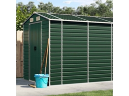 Vidaxl Abrigo De Jardim 191x640x198 Cm Aço Galvanizado Verde