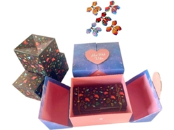 Sacola de Presente Personalizada e Moderna para o Dia Dos Namorados Ou Aniversário com Envelope Vermelho Surpresa SFUSHOS