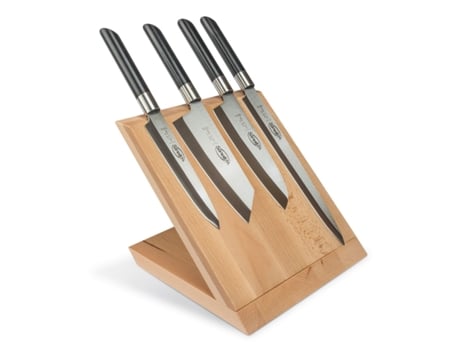 Bloco de Facas de Cozinha Sanellisan, Aço, Preto, 33x31x13 cm, Sanelli