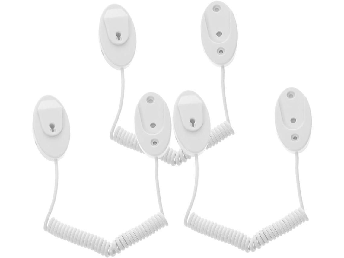 Clipe Retrátil para Controle Remoto, 3 Peças, com Gancho Adesivo e Cabo de Plástico. SFUSHOS