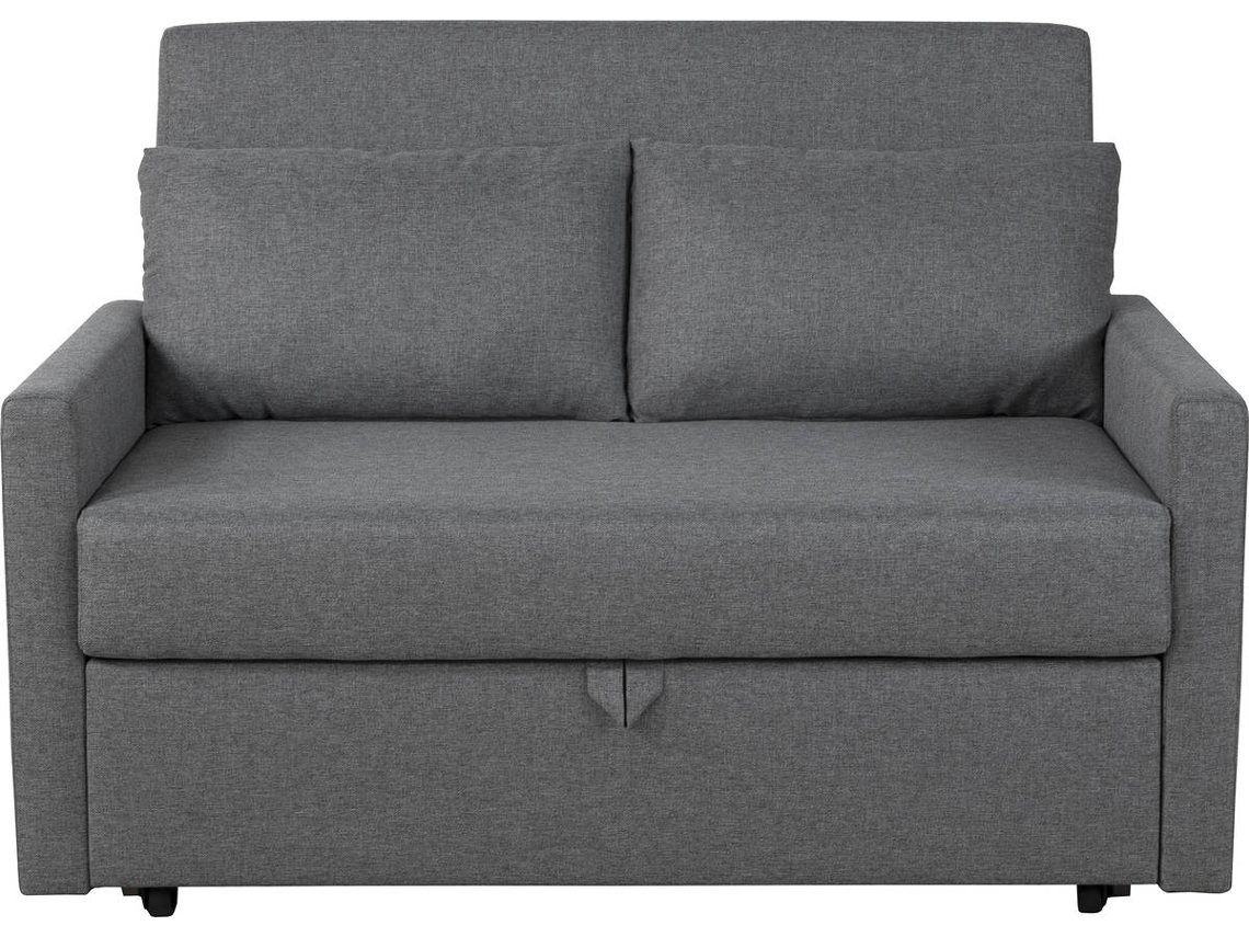 Sofá- Cama DORMUS Madrid 2 Lugares Sydney Ash Cinza (91 x 94 x 132 cm)