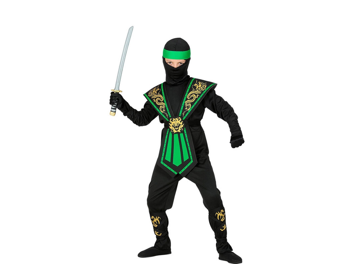 Fato de Menino WIDMANN Ninja Kombat Verde (Tam.: 8 a 10 anos)