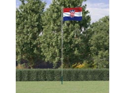 Vidaxl Bandeira Da Croácia E Mastro 6,08 M Alumínio