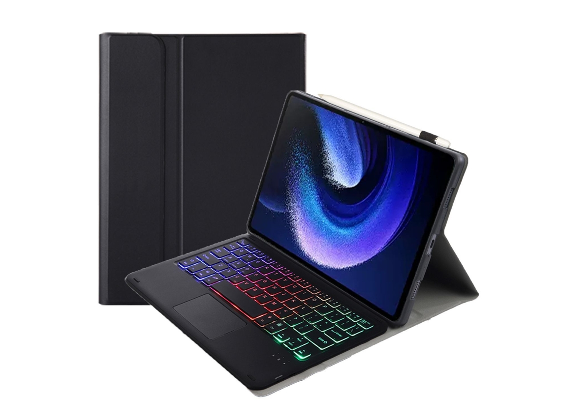 Capa Com Teclado Bluetooth Xiaomi Pad 7 11.2 Retroiluminação Gradiente Com Touchpad