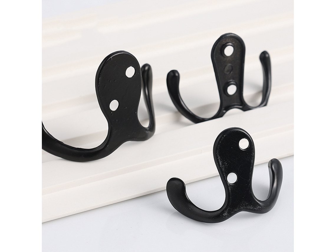 Conjunto De 10 Ganchos Duplos Para Parede Com Parafusos, Compatíveis Com Casa De Banho E Cozinha, 55*41mm, 13g