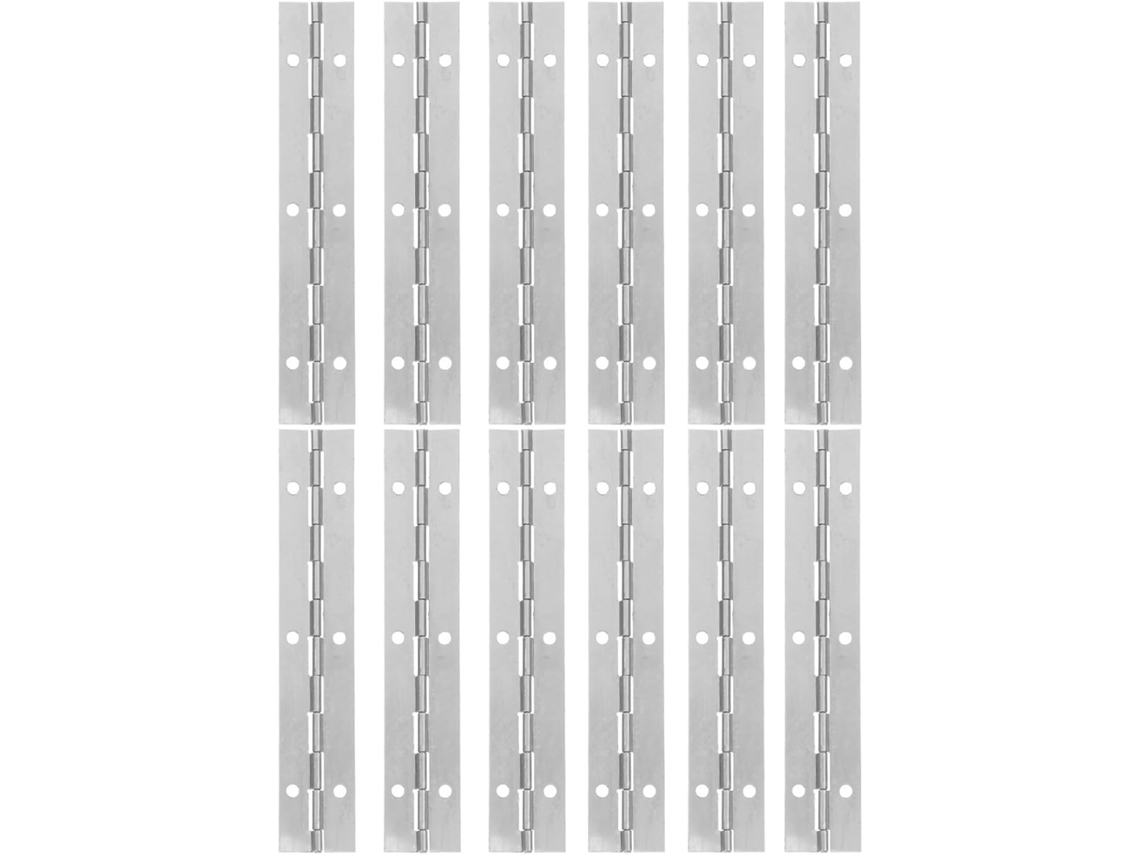 Conjunto De 12 Dobradiças Piano Com Ação Suave Para Portas Armários, Móveis Residenciais E Comerciais, Ideais Para
