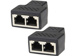 2 De Cabo Rede Para E Interface Lan Porta Dupla Prática Uso Doméstico