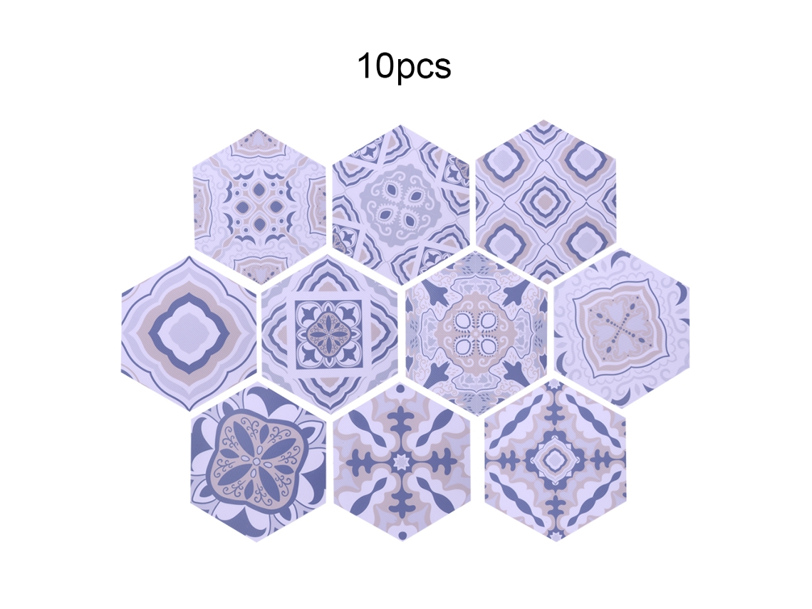 KOFIHETY 10 peças adesivos de azulejo de banheiro de PVC à prova d'água decoração de arte para casa