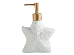 Dispenser de Sabão LINJOU em forma de estrela do mar, porcelana branca, decorativo oceânico