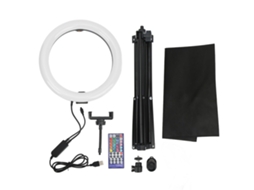 Puluz Circle Light 10.2in Rgbw Adjustable Led Arc Surface Remote Control Fill Light With Tripod For Live LAXISCREED