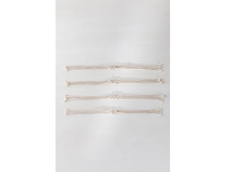 Conjunto de Argolas para Guardanapos SKLUM em Macramé Nagur Algodão (4 Unidades)