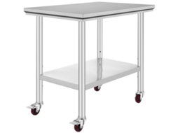 Mesa De Trabalho De Aço Inoxidável Succebuy 35 X 24 X 33 Polegadas, Capacidade De Carga De 700 Libras