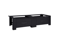 Vidaxl Pedestal Para Máquina De Lavar 2 Pcs Preto 127 X 54,5 X 32,5 Cm