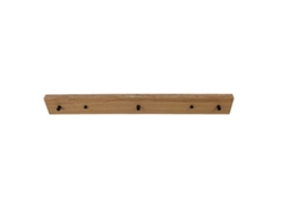 Placa De Teto Suspensa Para Lâmpada Combinada Com Régua Universal De Madeira 70 Cm Para 2 Ou 3 Lâmpadas Alpinaluz