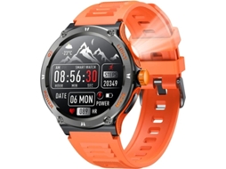 Smartwatch Masculino 1.53 Redondo Touchscreen 3atm À Prova Dágua Lanterna Led Bluetooth Chamada Frequência Cardíaca Pressão Arterial Yizhood