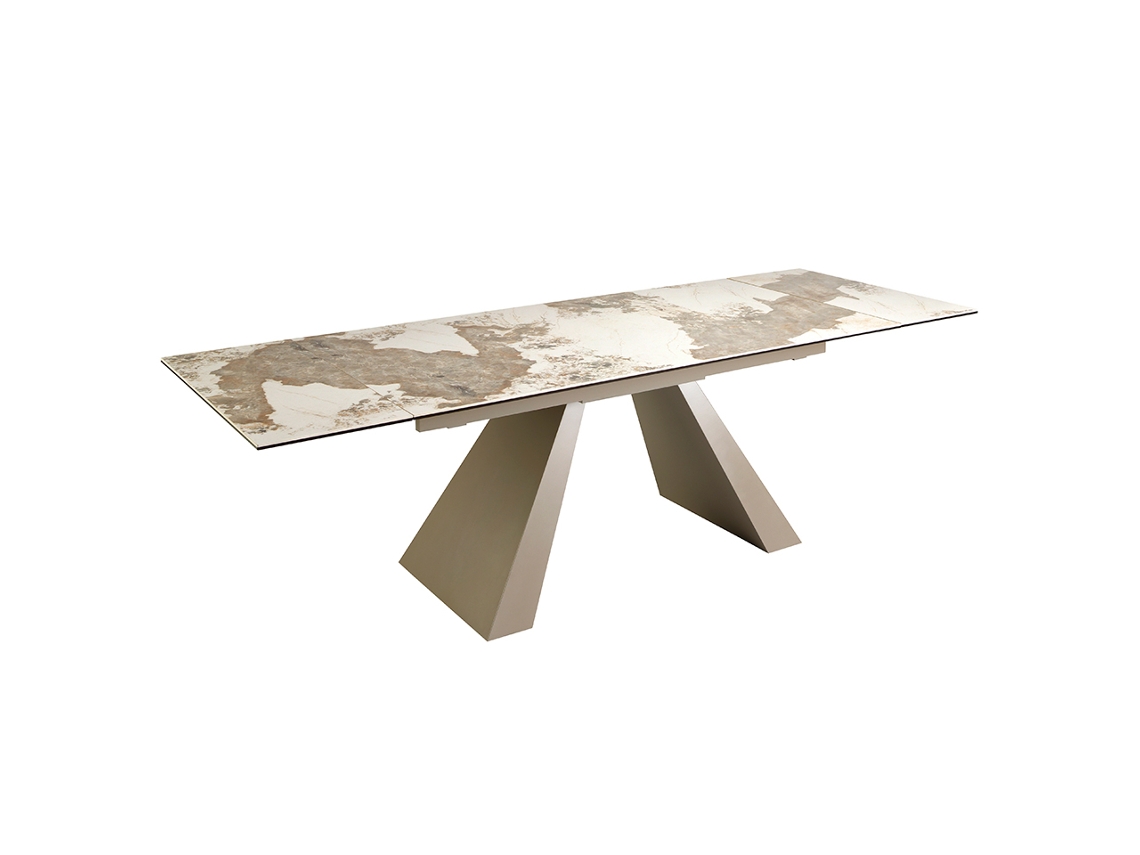 Mesa de Jantar Extensível Retangular Mármore Porcelânico ANGEL CERDA 180/220/260 x 90 x 76
