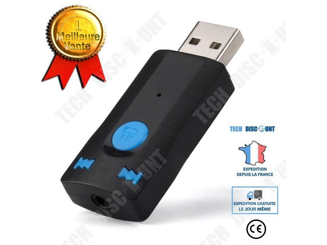 Receptor Bluetooth - Td® - Kit De Áudio Aux - Usb - Universal - Preto