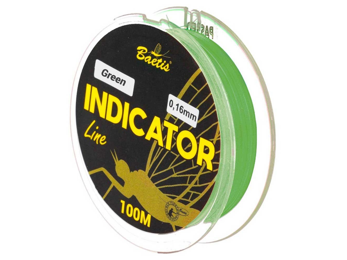 Linha de Pesca com Mosca Indicator 100 M Verde 0.160 Mmbaetis