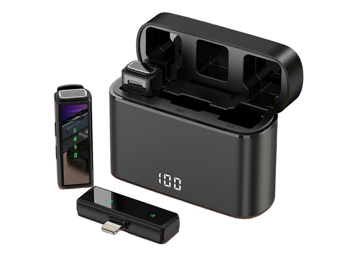 Microfone De Lapela Sem Fio Com Clipe, Compatível Com Iphone E Android.