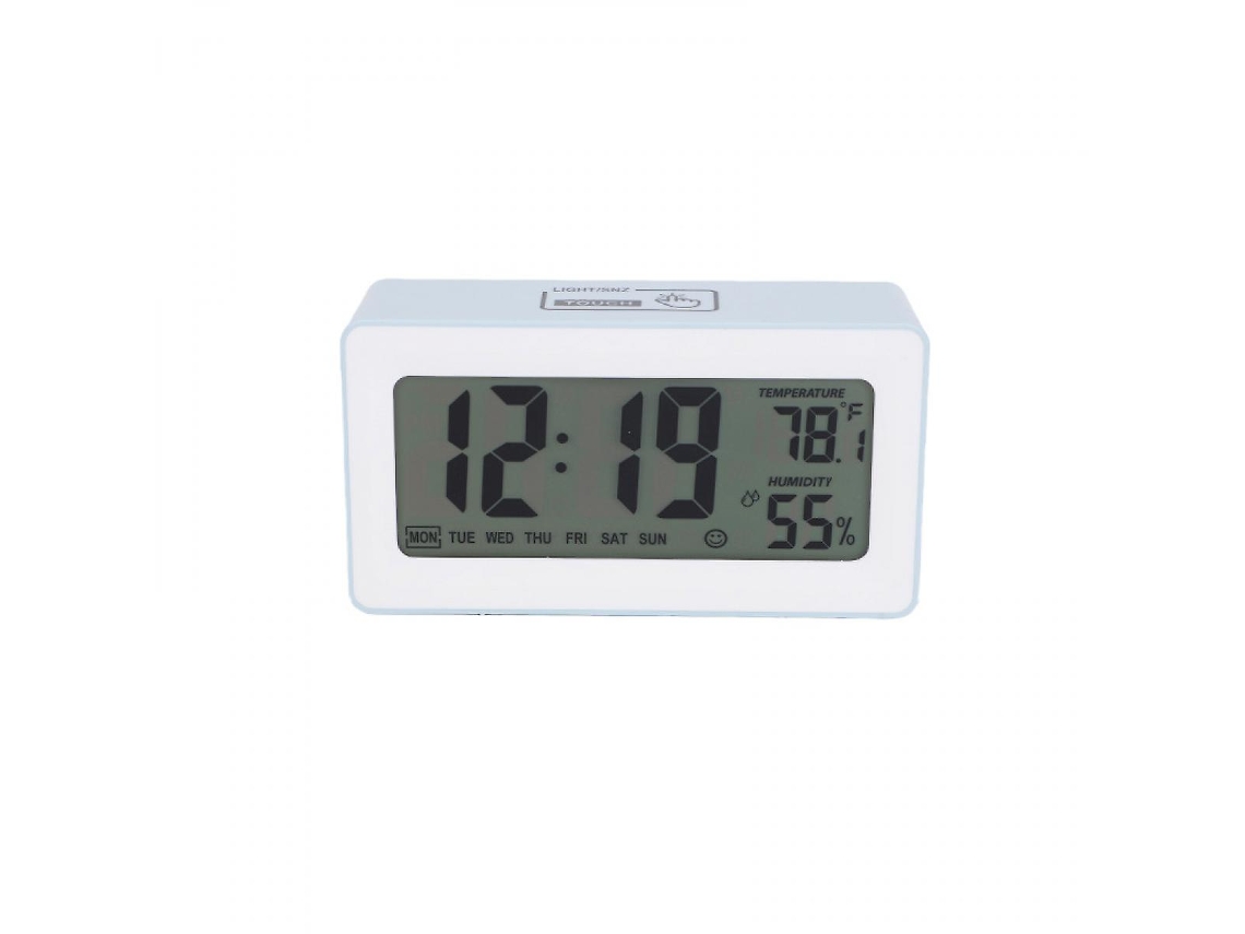 Relógio De Mesa Eletrônico Inteligente Lcd De 5 Polegadas Com Despertador, Relógio Eletrônico Luminoso Preguiçoso Multifuncional F Slowmoose