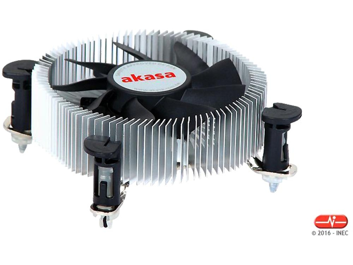 Cooler Intel LGA  775/1156  Low Profile  cobre Cooler Akasa para CPU Intel 775/1156 Baixo Perfil base em cobre