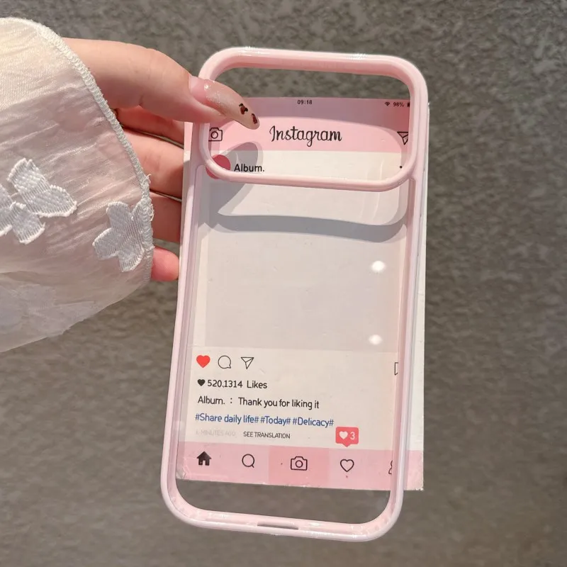 Capa Para Celular Com Moldura (iphone 13 Pro), Capa Protetora Transparente À Prova De Choque.