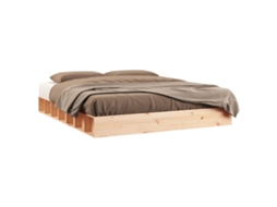 Bed Frame, Bed Frames Vidaxl Marrom Madeira (120 X 200 Cm)