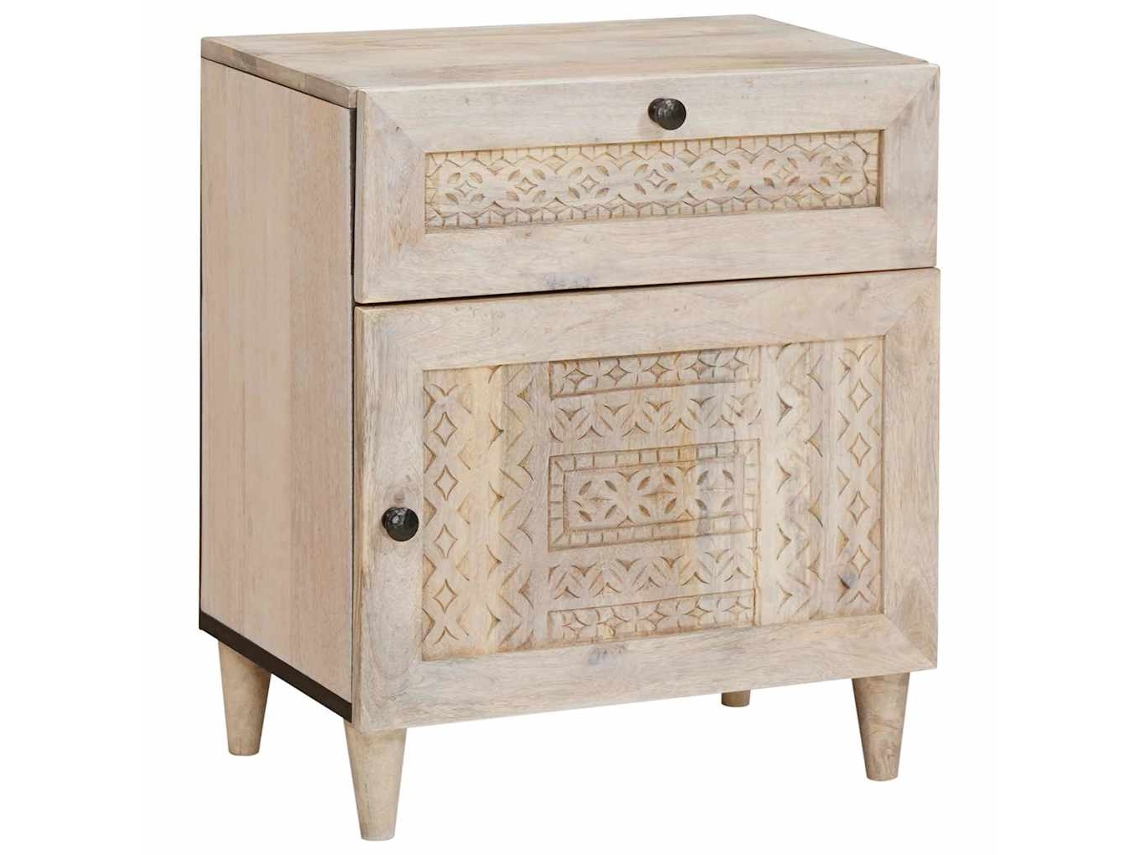 Vidaxl Armário De Cabeceira Branco 50 X 33 X 60 Cm