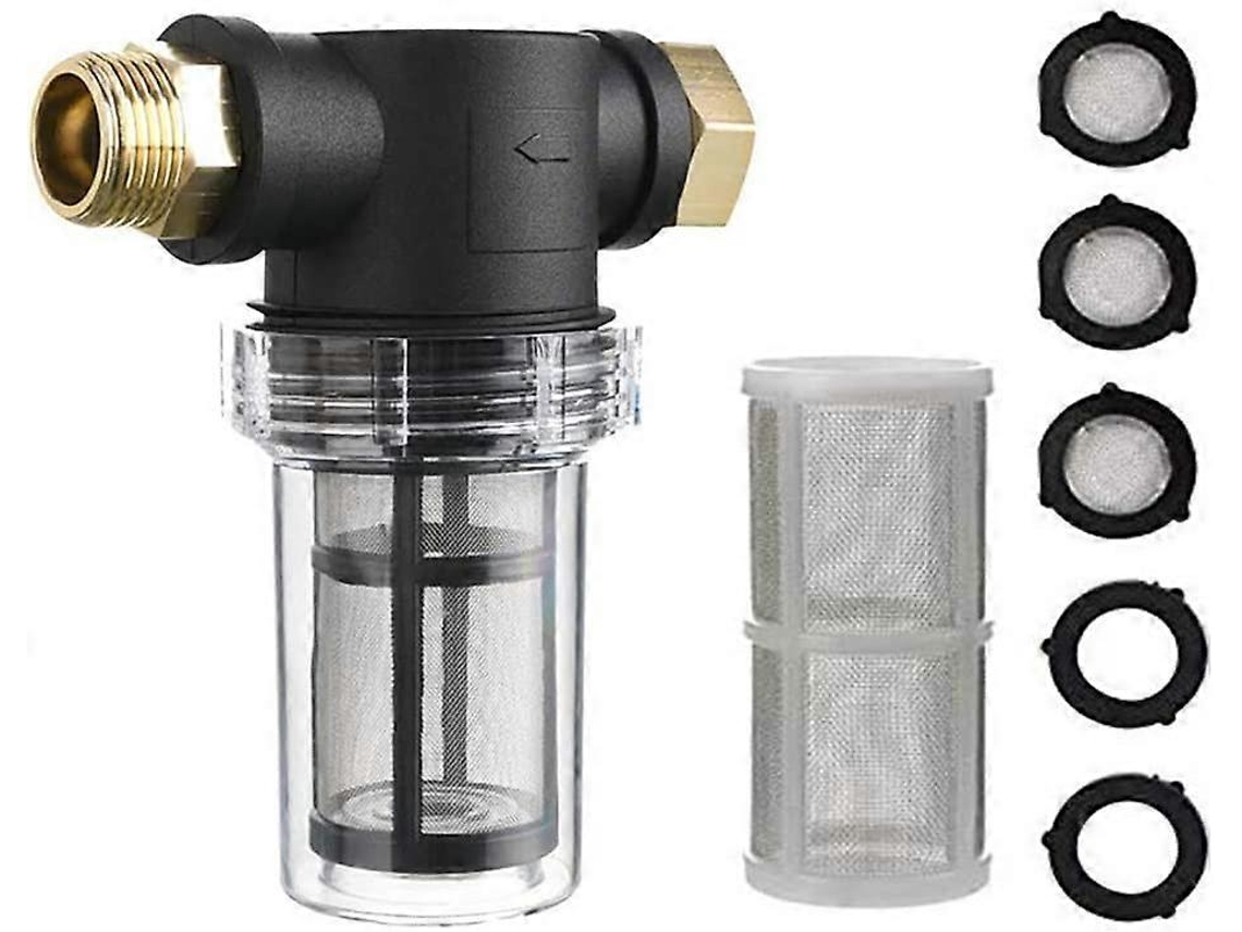 Filtro de Sedimentos para Mangueira de Jardim 3/4 e Limpadora de Pressão com Conexões Metálicas Resistentes