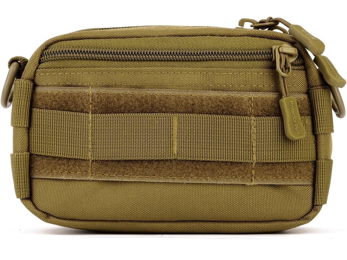Bolsa Utilitária Pequena Edc - Saco De Ombro Multifuncional Para Acampamento - Castanho