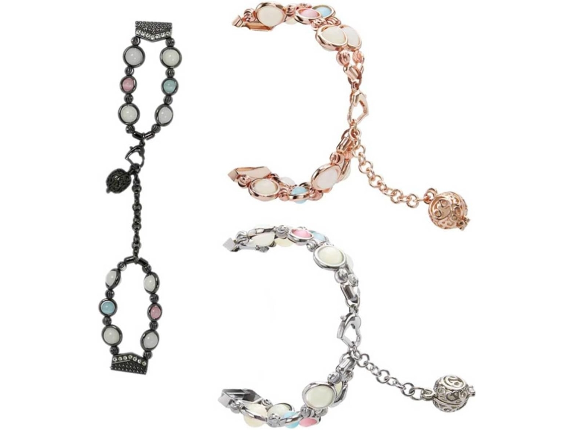 Pulseira De Relógio Com Contas Luminosas E Ágata, Compatível